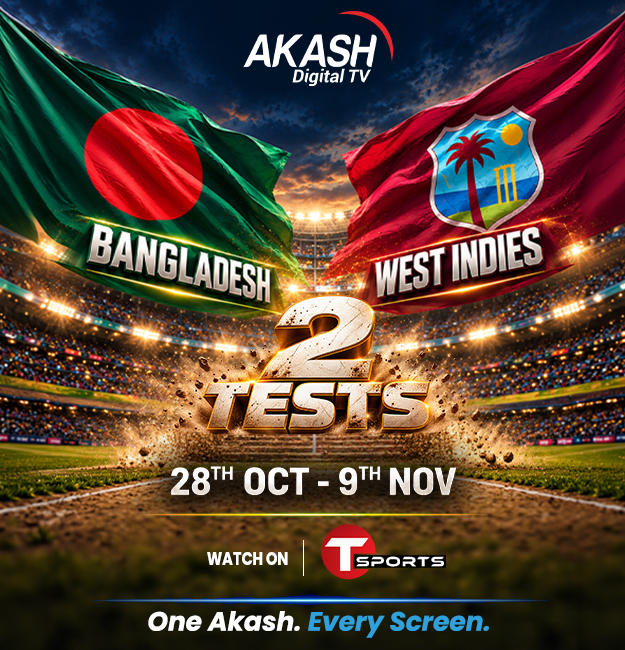BD vs West Indies Test Series Web Banner